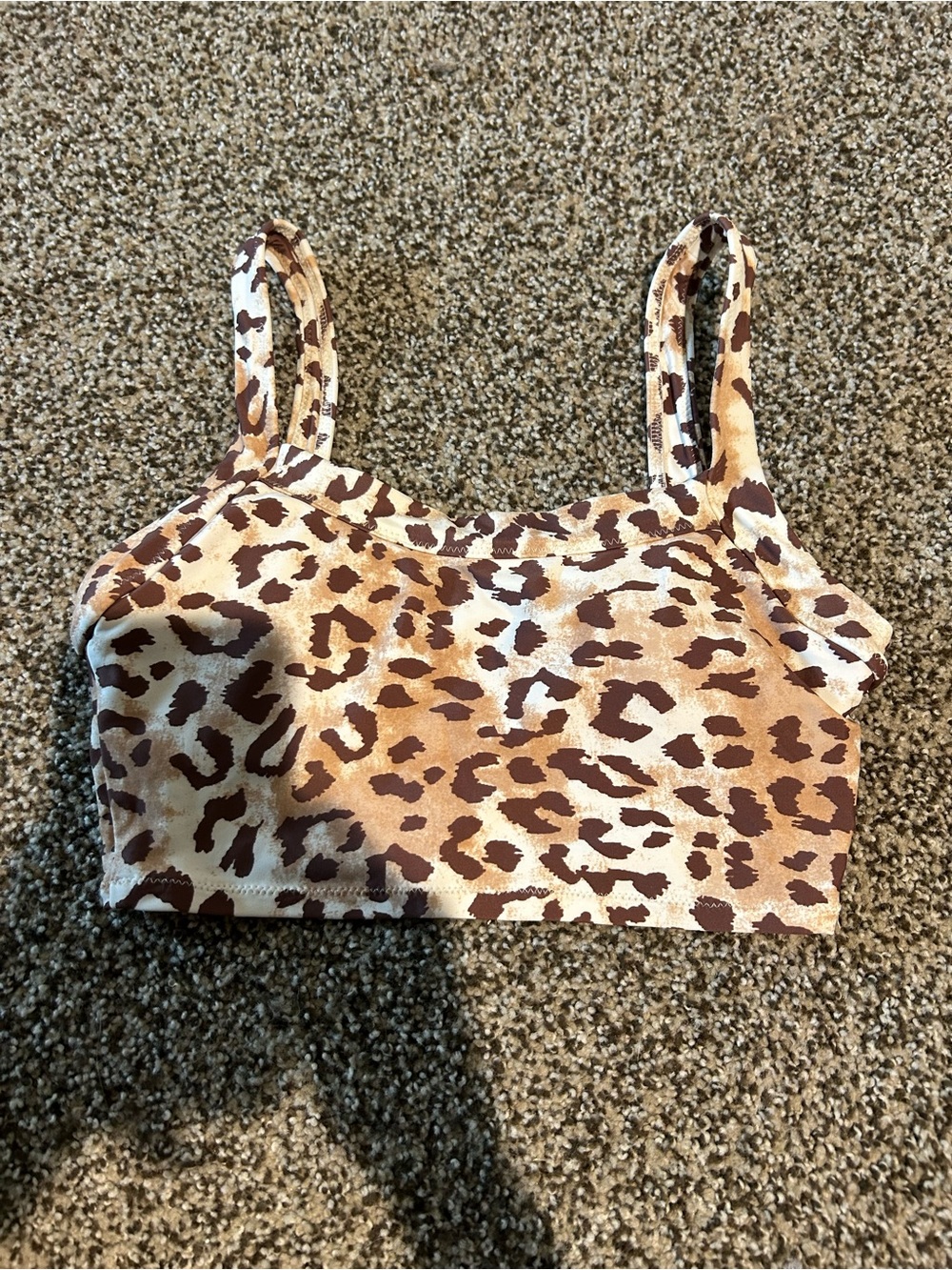 Aerie Leopard Print Bikini Top